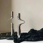 Silver Candle Holder Metal Candelabra Luxury Double Headed Center Table Candle Holders Living Room Home Decoration Gift Ideas