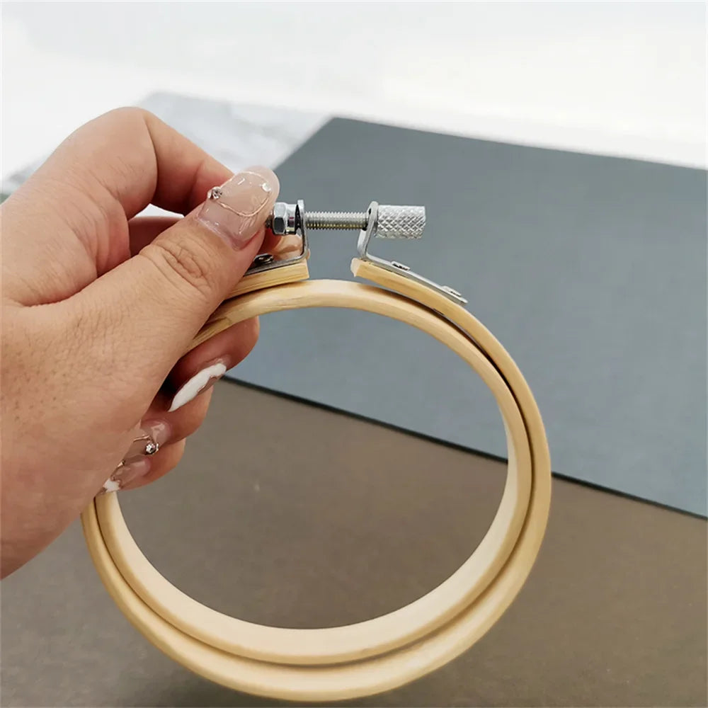 10pcs/Set 10-40cm Wooden Embroidery Hoops Frame Set Bamboo Embroidery Hoop Rings For DIY Cross Stitch Needle Craft Tool
