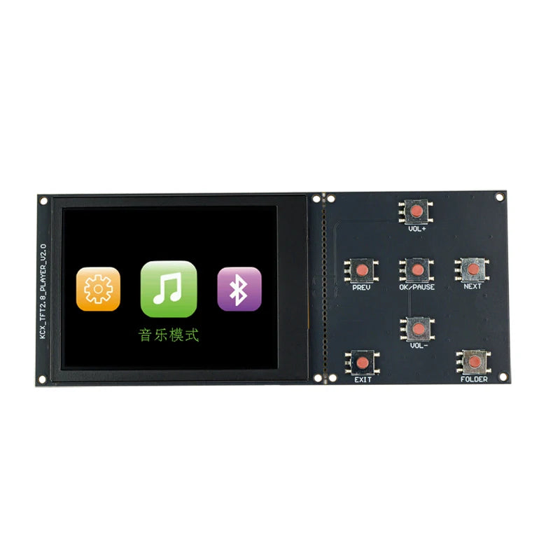 2.8-inch TFT Color Screen Bluetooth MP3 Lossless Digital Audio Player Decoder Board Module with I2S Output