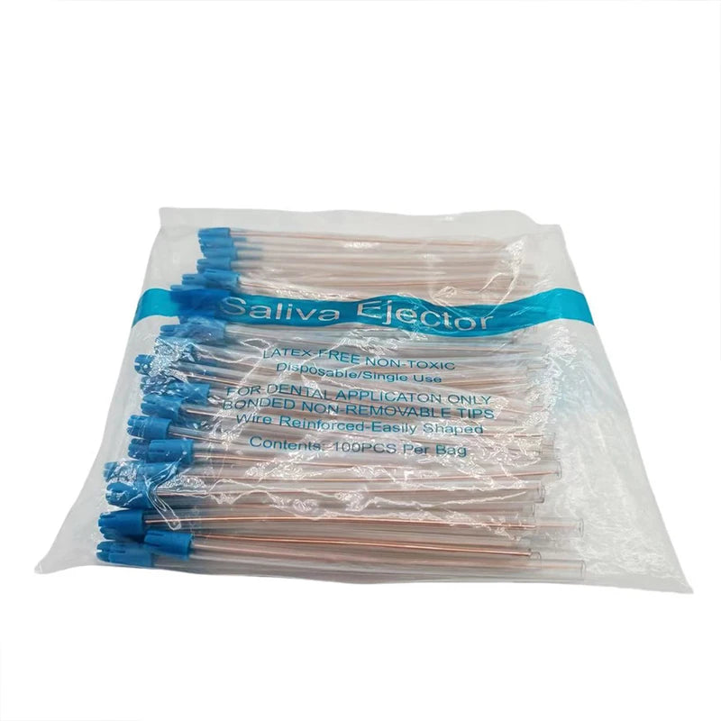 Dental Disposable Saliva Ejector Suction Tips Low Volume Clear 100pcs