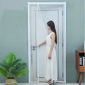 Magnetic Door Screen Mosquito Net Curtain, White Side Opening Mesh, Custom Size