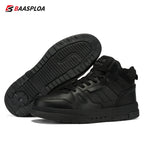 New Baasploa Men's Winter Cotton Shoes Thickened Men's Shoes Outdoor Non-Slip Waterproof Men's Casual Sports Walking Shoes