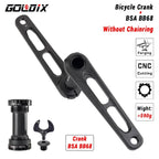GOLDIX Ultralight Road Bike Crankset 50-34T/52-36T/53-39T for 3 Bolt Double Chainring 165/170/175mm Length Hollow Bicycle Crank