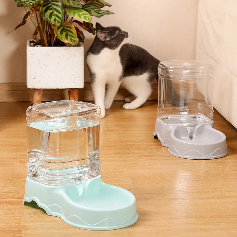 Pet automatic feeder cat drinking water bowl cat bowl dog bowl 3.8L large capacity grain storage barrel pet supplies