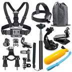 Action Camera Accessories Set For Gopro Hero13 12 11 10For Xiaomi Yi Insta360 X4 X3 Case Kit Strap Mount Selfie Stick Motorcycle
