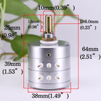 EIZZ 24-Step Volume Potentiometer Stepped Attenuator 10K-250K Mono/Stereo/4-Channel 1pc