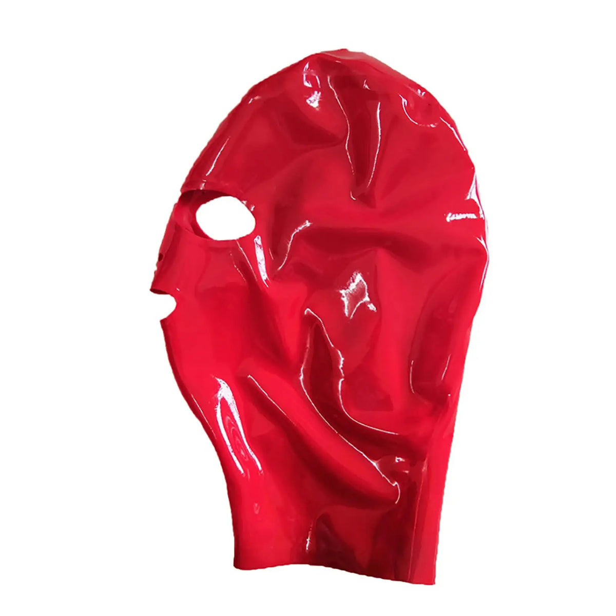 Red Latex Mask Catsuits Bodysuit Hood Cosplay Mask Party Latex Hoods Rubber Hood