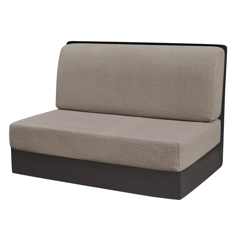 2 Pcs/set Jacquard RV Dinette Sofa Seat Cushion Covers Elastic Armless Couch Slipcovers Booth RV Camper Car Bench Backrest Cover