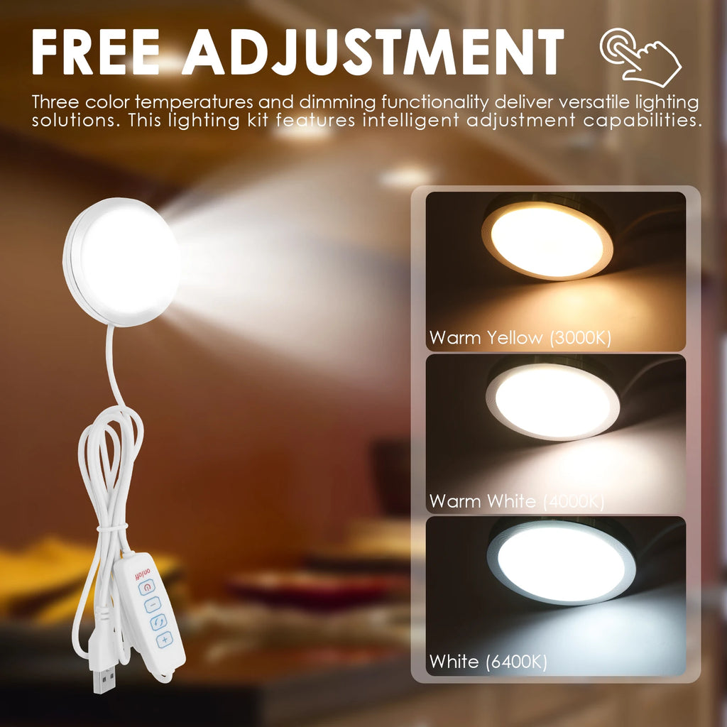 For Bambu Lab Led Lamp Kit Adjustable Light Kit Led Light Parts Hardware DIY Model white /warm/cold light Lamp shell 001
