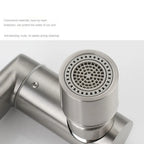 Stainless Steel Foldable Basin Faucet Wall Mounted Bathroom Kitchen Sink Washbasins Cold Hot Water Mixer Tap 360 Degree Swivel