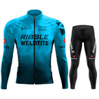 2026 Spring Cycling Jersey Set Ropa Ciclismo Orange Bicycle MTB Clothing Road Bike Suit Men Long Sleeve Bicicleta Bib Pants Set