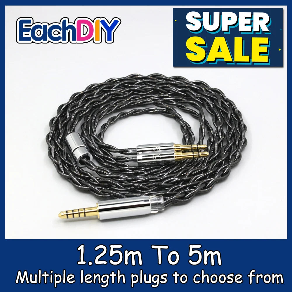 99% Pure Silver Palladium Graphene Floating Gold Cable For Beyerdynamic T1 T5P II AMIRON HOME Kennerton M12S LN008339