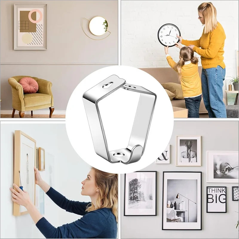 B97A-20 Pack Adjustable Picture Hanging Hook Rail Hanger Hooks For Art Hanging Systems And Other Picture Display Systems
