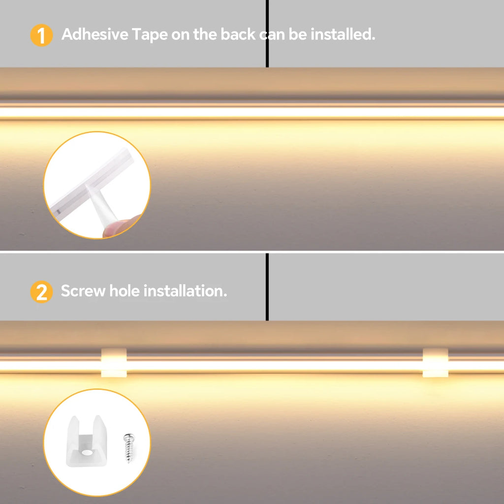 Self-Adhesive COB LED Under Cabinet Lamp Kitchen Light Touch Dimmable Silica Gel Neon Lights Tape 2m 3m 5m 10m Decor Lighting