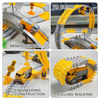Track Car Train Toys Children Electric Track Toy Car Engineering Car Kids Educational Toys  for Children Birthday Gift