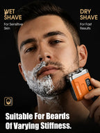 Men's Mini Electric Shaver Rechargeable Waterproof Wet/Dry Beard Razor - Black