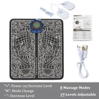 EMS Foot Massager Mat Electric TENS Foot Massage Pad Foldable Muscle Stimulator