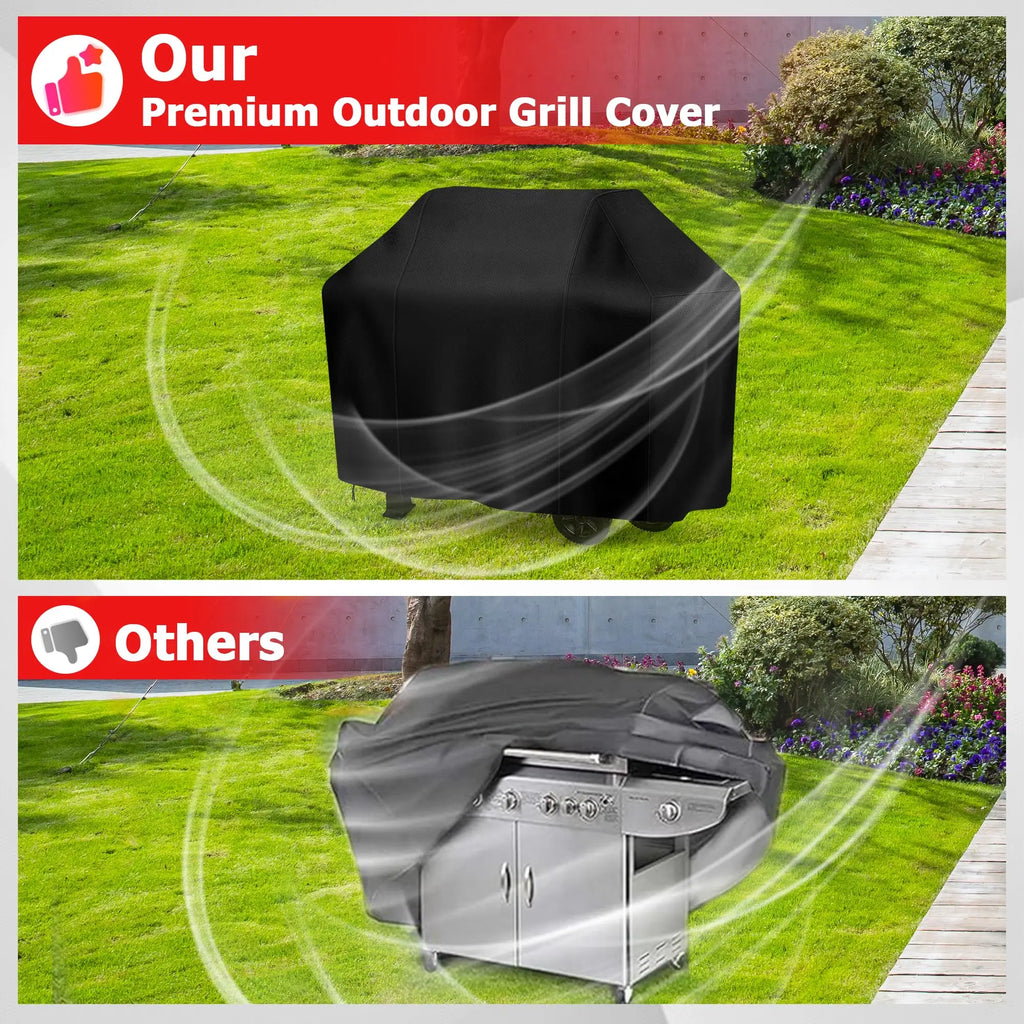 Grill Cover BBQ Grill Cover for Outdoor Anti-UV & Fade Resistant Gas Waterproof Barbecue for More Grills Spun Adjustable Straps