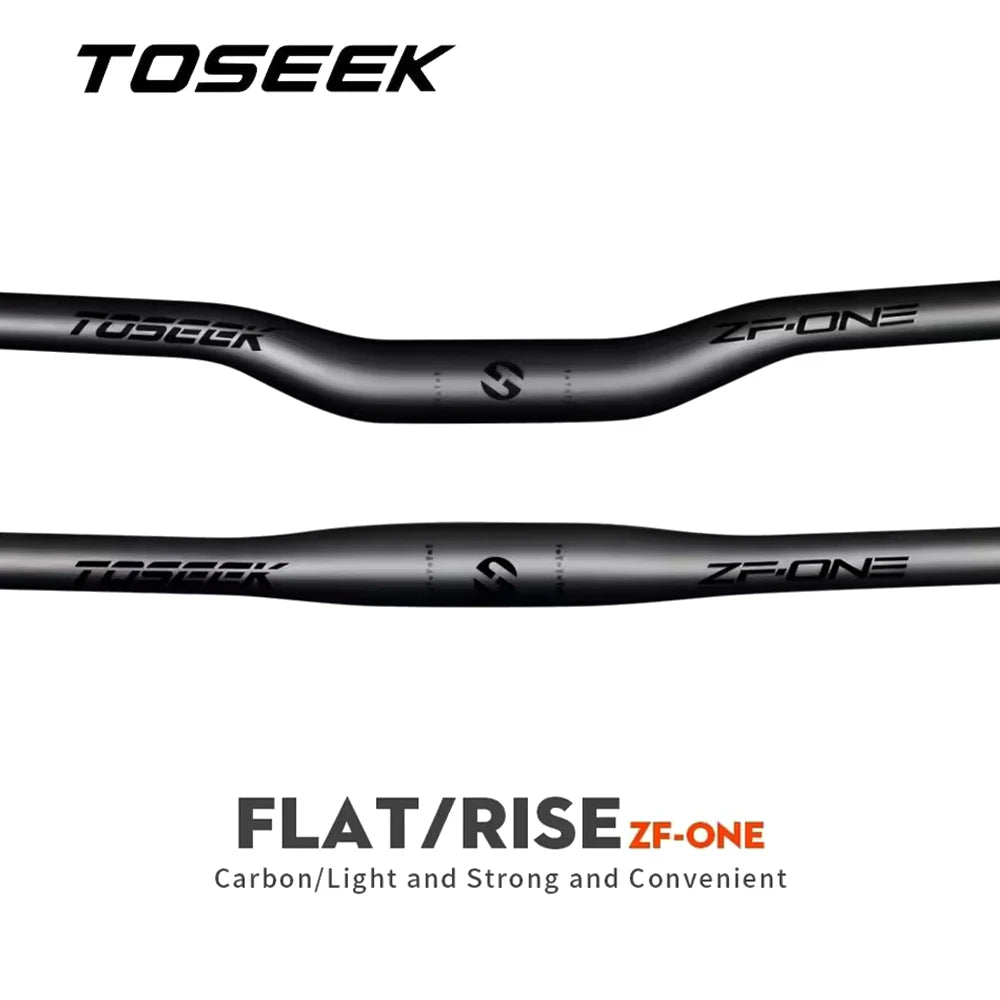 TOSEEK ZF-ONE Carbon MTB Handlebar 31.8mm Clamp Flat/Rise 580-760mm