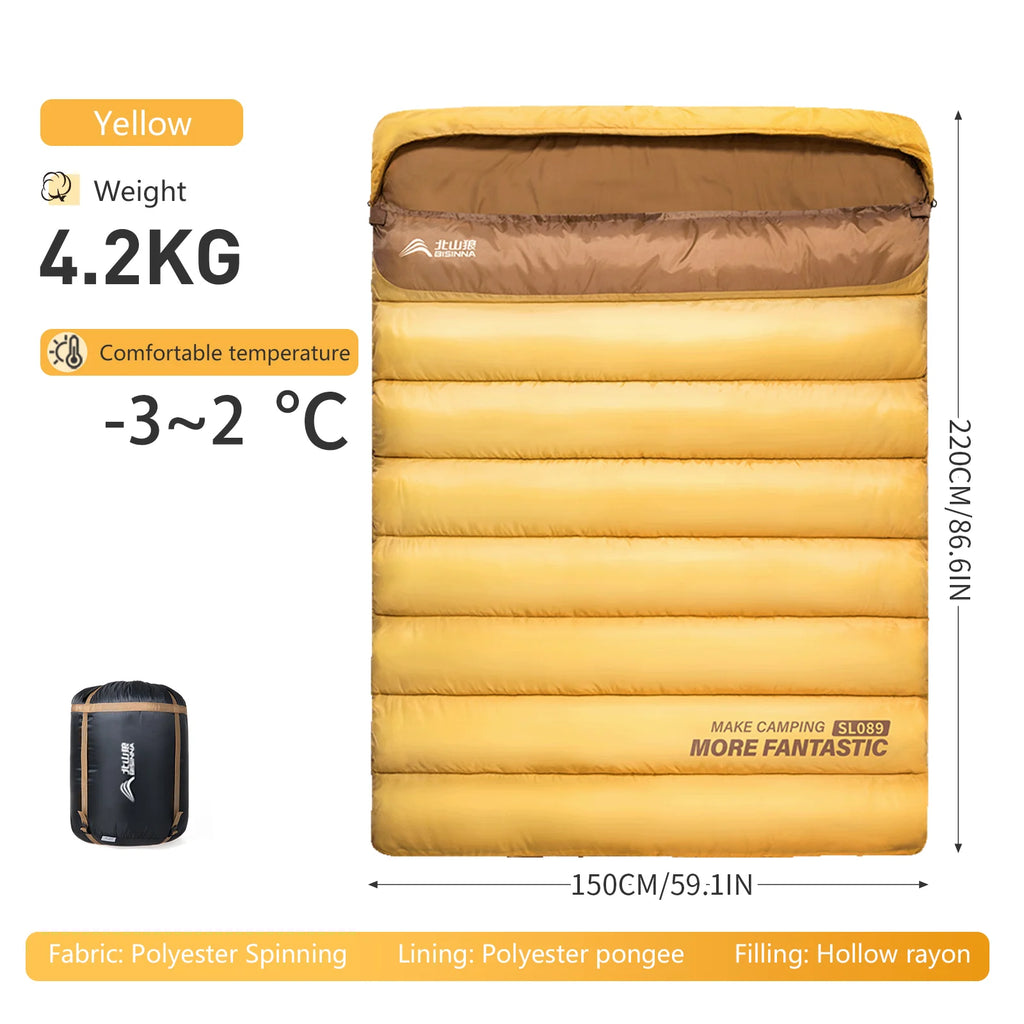 Ultimate All-Season Camping Sleep Solution for Two - BISINNA Bag