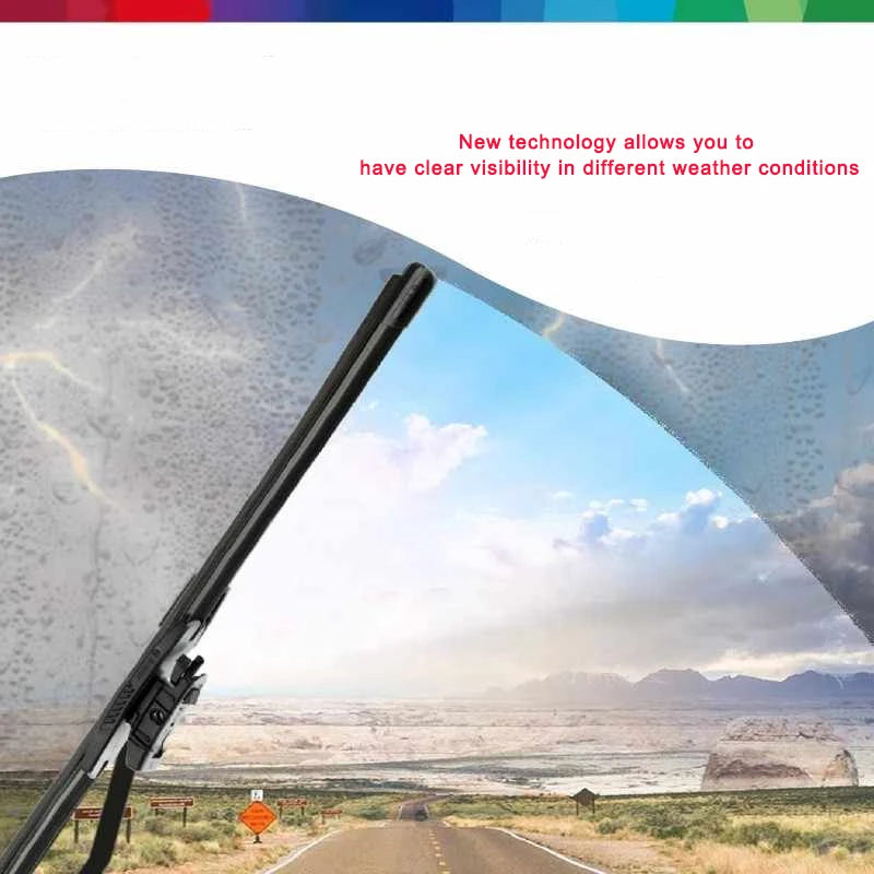 Windshield Wiper Blades Set for Peugeot 2008 2013-2018 26in 16in 11in Black 3pc