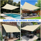 Waterproof UV Protection Canopy Outdoor Sun Shade Sail with Grommets 2/3/4/5M for Outdoor Garden Pool Patio Sunshade Cloth Tent