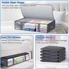 4 Pack Under Bed Storage Containers Blanket Storage Bag Shoe Storage and Organization Space-Saving Bedding Organizer for Bedroom