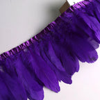 10Meters Goose Feather Fringe Ribbon Handicraft Accessories White Swan Feathers Trims Carnival Plumas Dress Decoration Wholesale