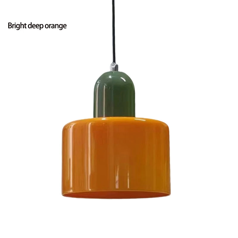 Glass pendant light chandelier, E27 socket, 1.9m cord, 90-260V, white shade