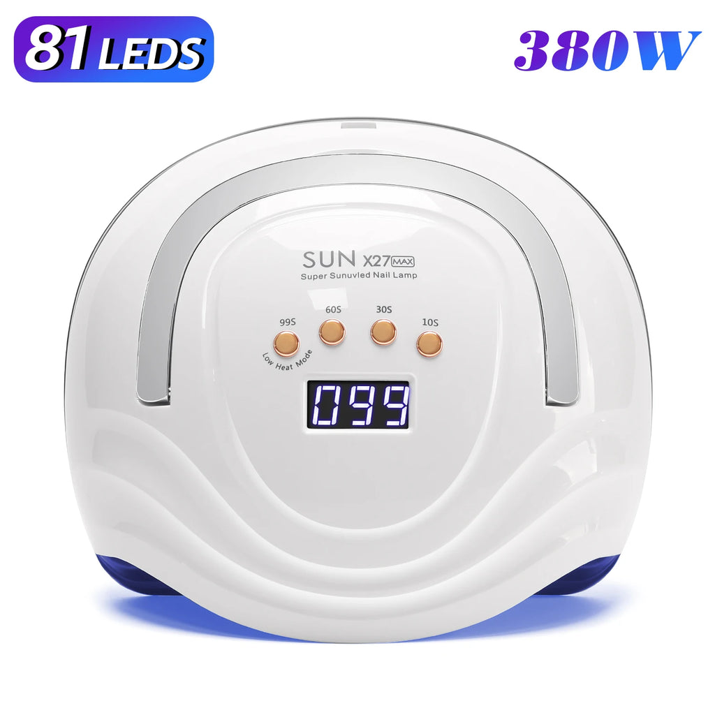 380W UV LED Nail Lamp Dryer 81 LEDs with LCD Screen for Gel Polish Curing