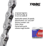 TANKE Bike Chain 8/9/10/11/12 Speed 116/126 Links MTB Road Bicycle Chain