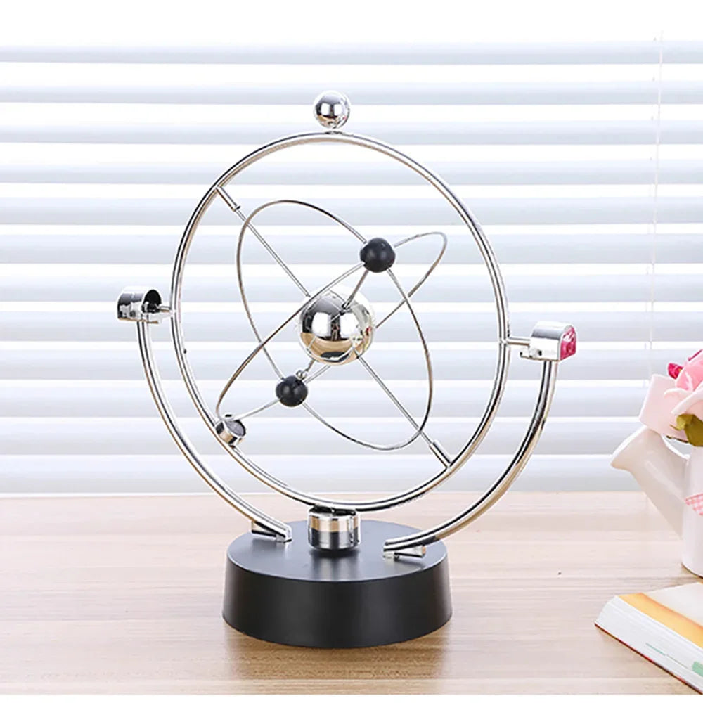 Rotating balance pendulum ball physics simulation desk toy, electronic perpetual motion decor