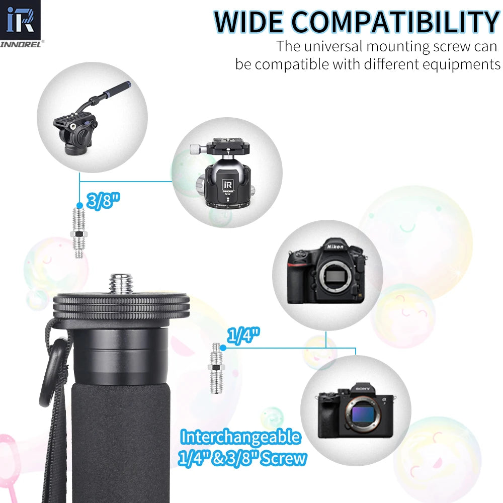 RM285C/RM325C Carbon Fiber Camera Monopod 5-Section for DSLR Video Camcorder