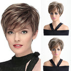 10 Inch Natural Synthetic Wigs for Women Short curly  Wig Daily Party Heat Resistant Hair