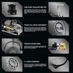 MR.REEL Brand,Spinning Fishing Reel,Shallow Alloy Line Spool,CNC Metal Arm,Bold Bail,Bold Drag Adjustment,Suit For Casting Reel