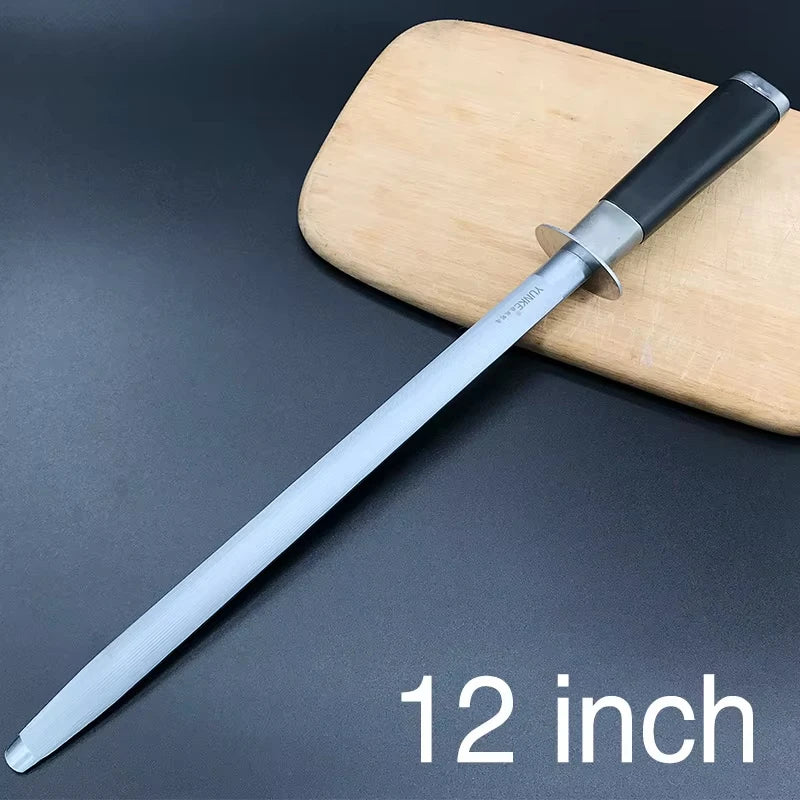 8/10/12 Inch Professional Ceramic Knife Sharpener Rod Durable Knife Grinder With Non-Slip Handle Kitchen Knife Sharpening Blade