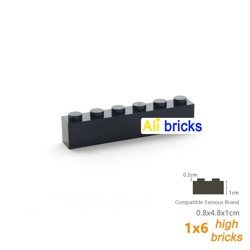 20pcs/lot Bulk Blocks Building Bricks Thick 1X6 Educational Assemblage Construction Toys for Children Size Compatible With 3009