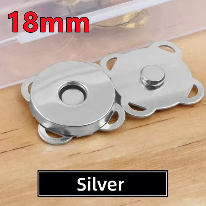 20-2PCS Metal Snap Magnet Button Magnetic Fastener Clasp Closure Buckle for Clothes Bag DIY Craft Sewing Accessories 14mm 18mm