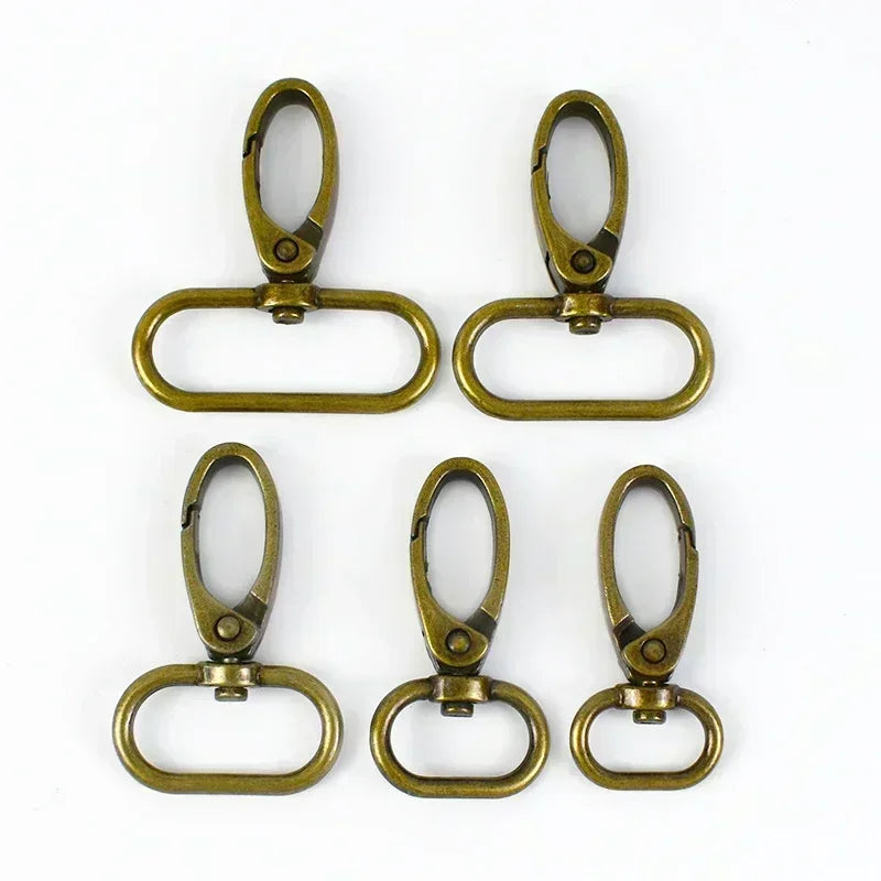 50Pcs Metal Strap Buckles Swivel Lobster Clasp Bag Webbing Trigger Snap Hooks Handbag Carabiner Hangers DIY KeyChain Accessories