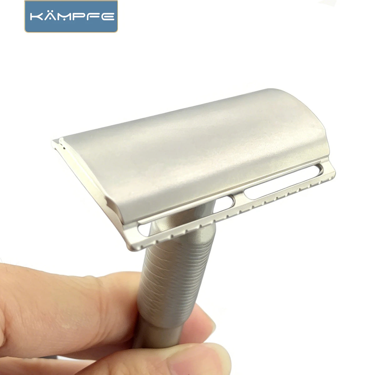 KAMPFE Vintage Safety Manual Double edge Razor Stainless steel Metal Mild Shaving shaver 5 replacement blades