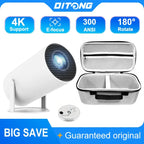 DITONG hy300 pro new Projector 4K Android Wifi 1080P 1280*720P HD Home Cinema Outdoor portable Video movies led mini Projetor