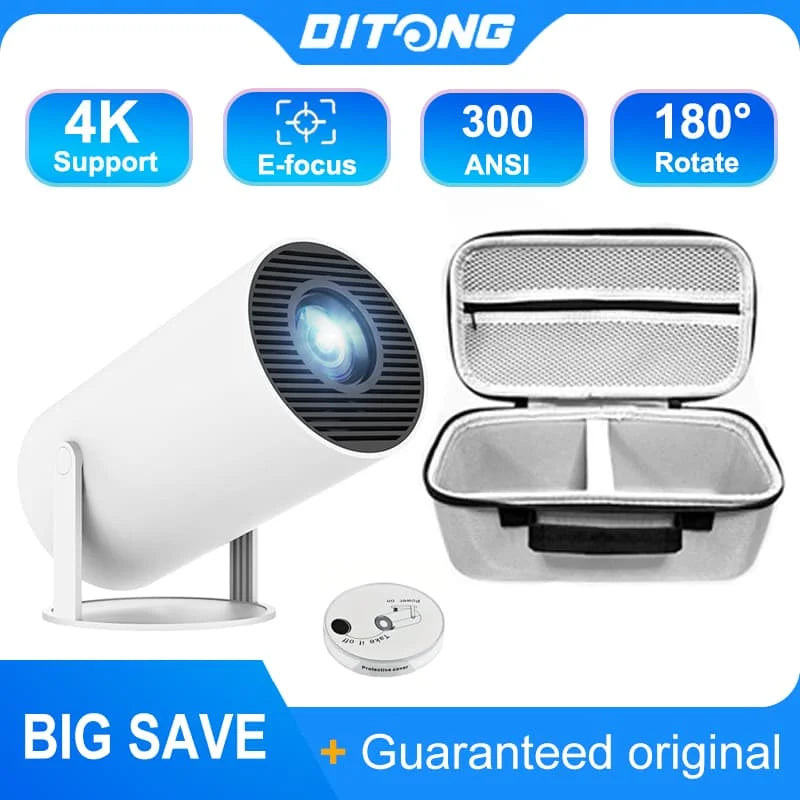 DITONG hy300 pro new Projector 4K Android Wifi 1080P 1280*720P HD Home Cinema Outdoor portable Video movies led mini Projetor