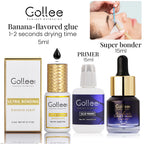 Gollee 0.5-1s Dry Eyelashes Extension Glue 15ml Eyelash Cleansing Primer Lasting Professional Lash Extension Primer Super Bonder