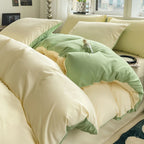 Luxurious Washed Cotton Duvet Set - Soft Comforter & Pillowcase 220x240