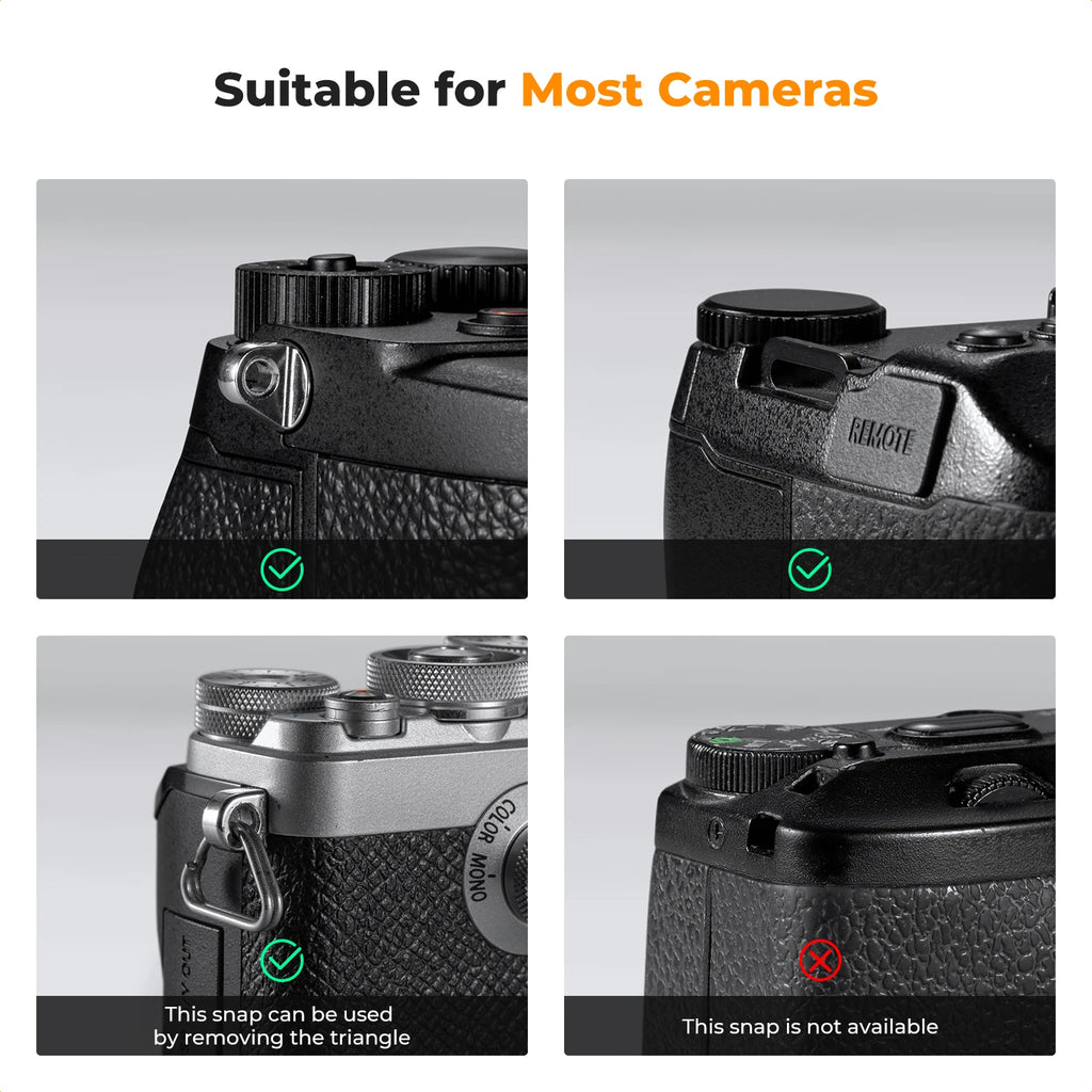 K&F CONCEPT Camera Neck Strap 100cm Nylon Round Neck Shoulder Camera Sling Strap For Canon Sony DSLR SLR Mirrorless Camera Rope