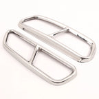 For Audi A6 C7 2016-2018 Stainless Steel Car Tail Throat Pipe Modified Cover Car Exhaust Tail Pipes Decoration Frame Accessories