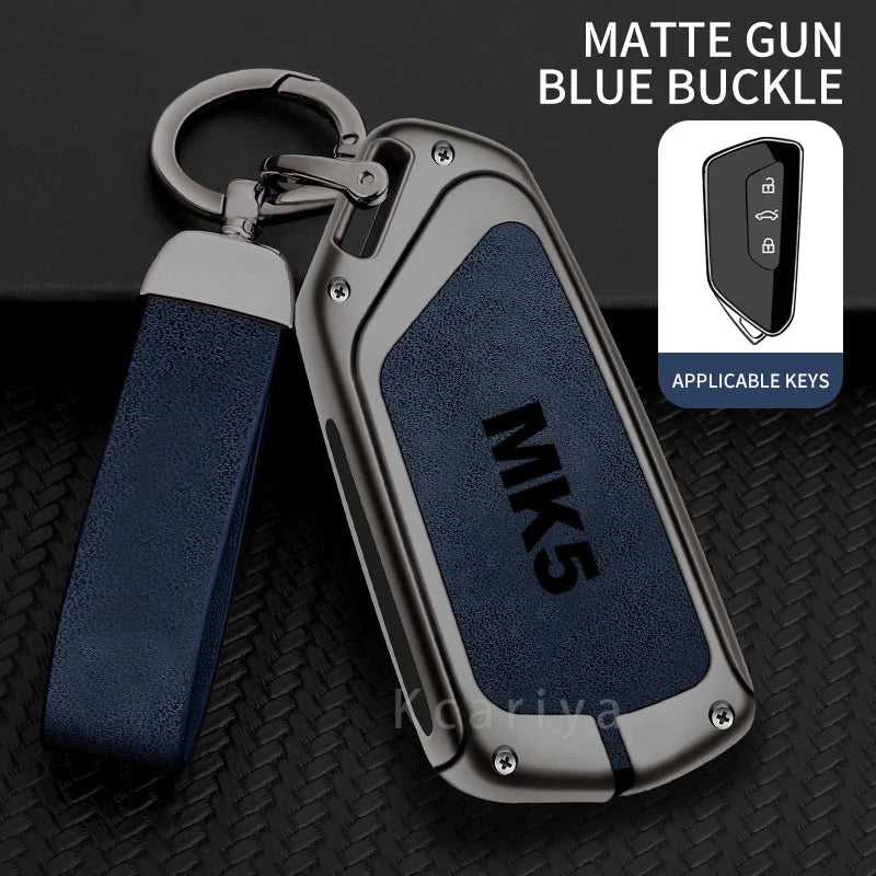 Auto TPU Zinc Alloy Key Case Bag For VW Volkswagen GOLF 5 MK5 Car Key Chain Car Metal Key Shell Interior Decoration Accessories