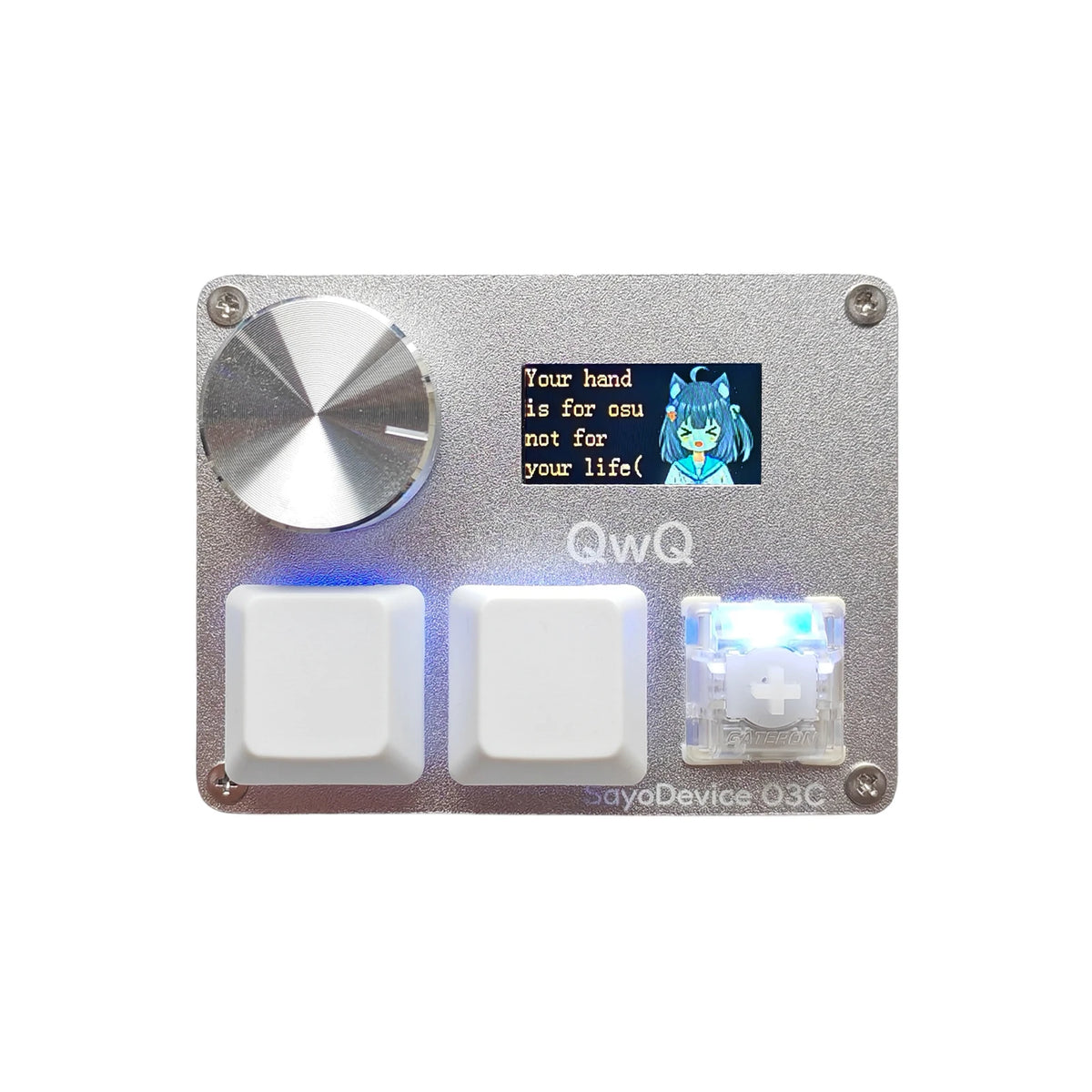 Gateron KS-20 White Switches SayoDevice OSU O3C Rapid Trigger Magnetic Switches Keyboard With Knob Screen Copy Paste Shotcut