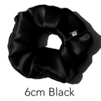 Mulberry Silk Oversized Scrunchie Hair Tie 6cm Elastic Ponytail Holder, Baby Blue