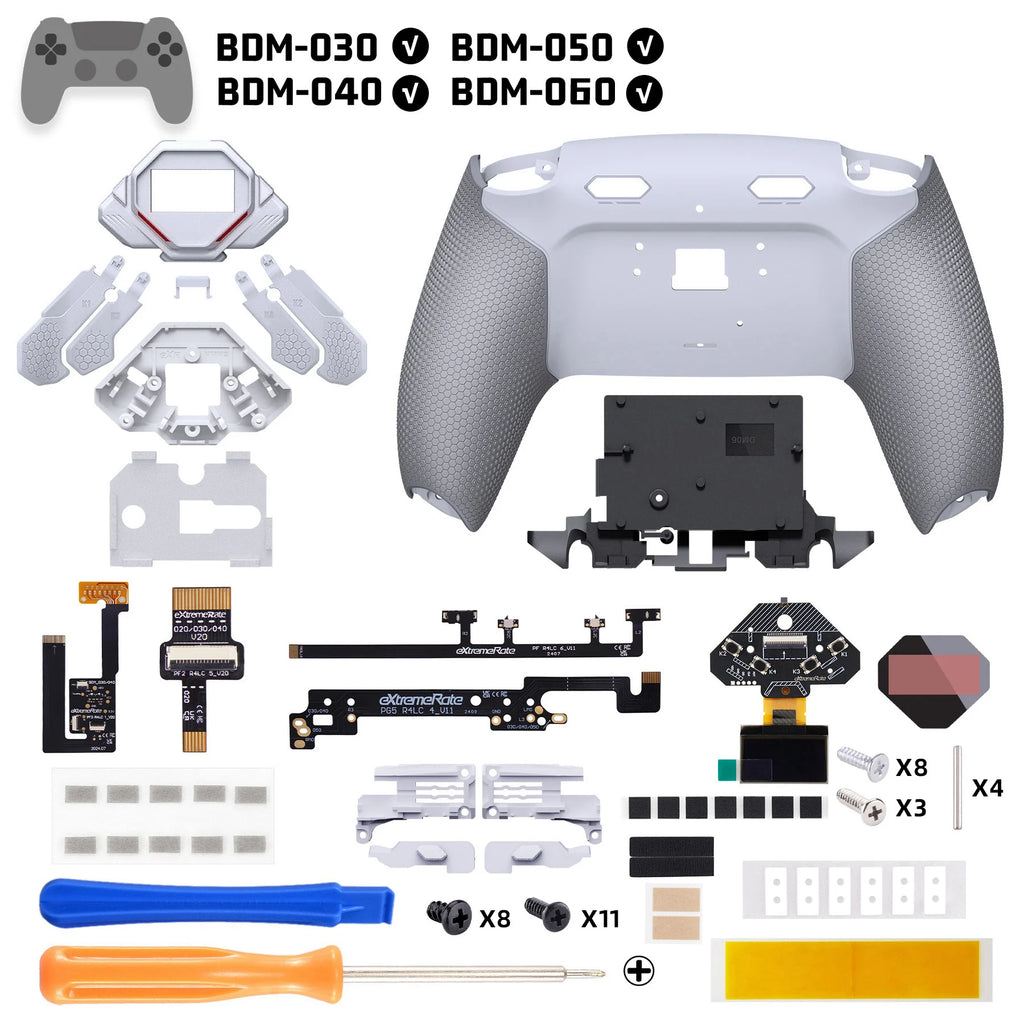 eXtremeRate SPARK PS5 DualSense Back Paddles Kit, 4 Remappable Buttons, Rubberized Black